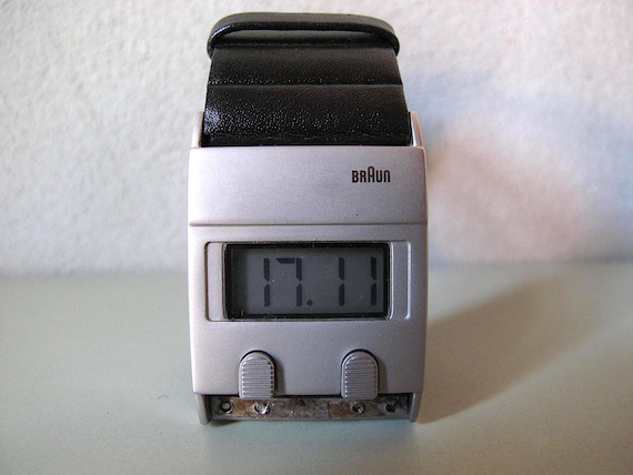 Braun DW 30 Silver by Dieter Rams BN00765LBKG, Digital Mens Wrist