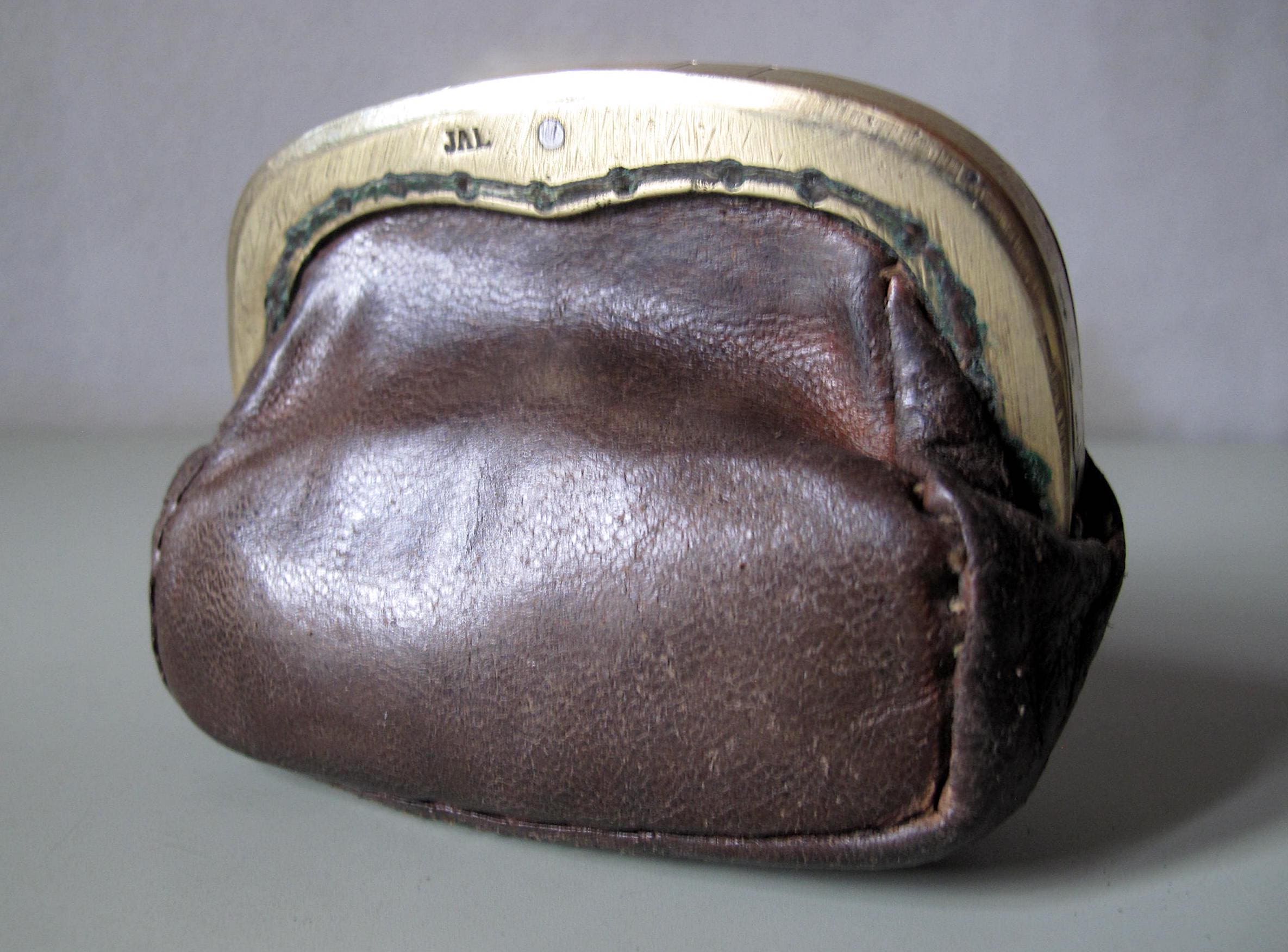 Antique leather coin purse - Etsy 日本