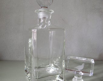 Vintage berühmte Moorhuhn Whisky Dekanter Glasflasche Flasche.700ml