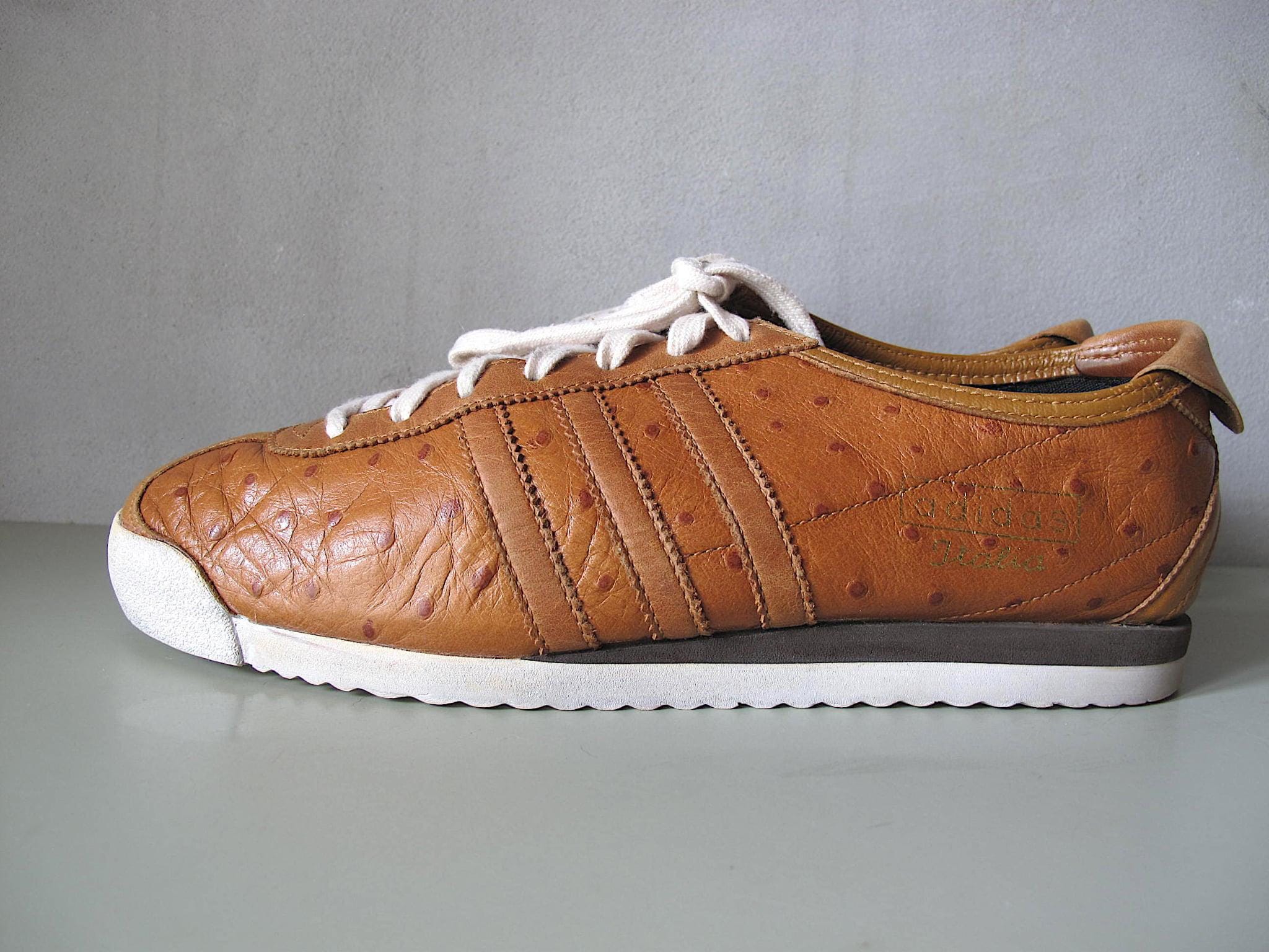 Vintage Adidas Italia Ostrich Leather, Limited Edition UK 7,5 US 8 EU 41  1/3. - Etsy