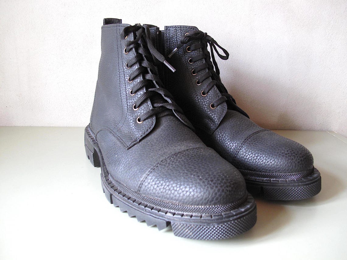 Vintage Leather Men's Ankle Boots. EU 41, US 8, UK 7., foto 2 di 5