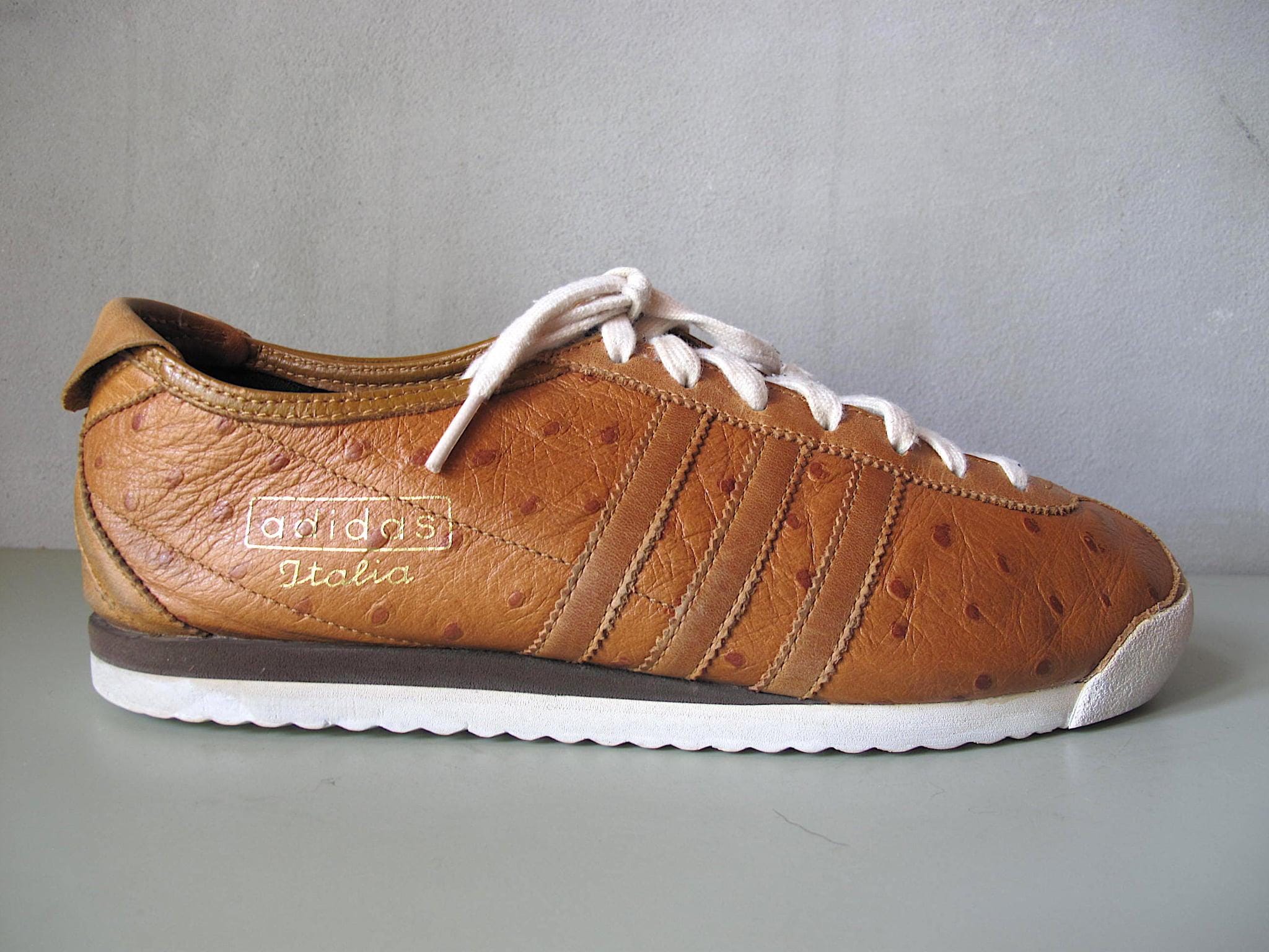Vintage Adidas Italia Ostrich Leather, Limited Edition UK 7,5 US 8 EU 41  1/3. - Etsy