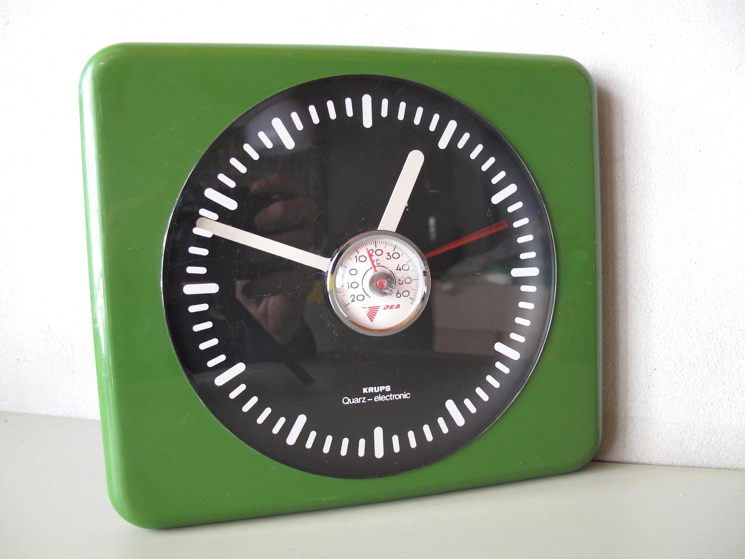 Ancienne Horloge KRUPS Orange Vintage