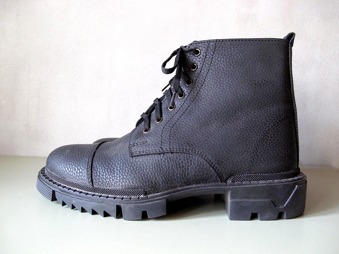 Vintage Leather Men's Ankle Boots. EU 41, US 8, UK 7., foto 3 di 5
