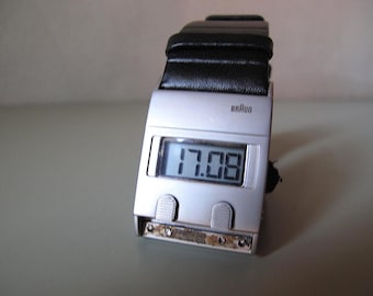 Braun DW 30 Silver by Dieter Rams BN00765LBKG, Digital Mens Wrist