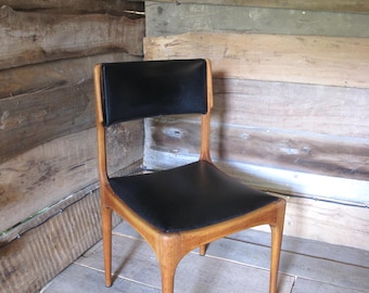 Sedia da ufficio/scrivania vintage anni '60, design danese, in legno di olmo.