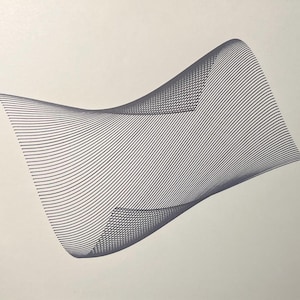 Original Pen Plotter Art | Generative Art | Unique Geometric Artwork | Minimalist Decor | Line Drawing | Wall Decor | Edition: Surface 3