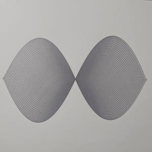 Original Pen Plotter Art, Generative Art, Unique Geometric Artwork, Minimalist Decor, Line Drawing, Wall Decor