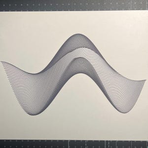 Original Pen Plotter Art | Generative Art | Unique Geometric Artwork | Minimalist Decor | Line Drawing | Wall Decor | Edition: Surface 1