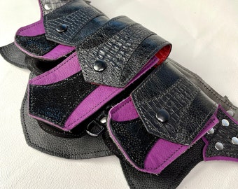 SMALL RTS OFMD Blackbeard Regal Pocket Belt - Festival belt - Leather belt pouch - Burning Man - Utility - Fanny pack - Belt bag - Pirate