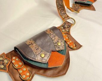 XL RTS OFMD Jim Himenez Regal Pocket Belt - Festival belt - Leather belt pouch - Burning Man - Utility - Fanny pack - Belt bag - Pirate