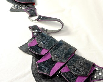 XL RTS OFMD Blackbeard Regal Pocket Belt - Festival belt - Leather belt pouch - Burning Man - Utility - Fanny pack - Belt bag - Pirate