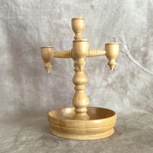 Handmade Scandi Wooden Candelabra