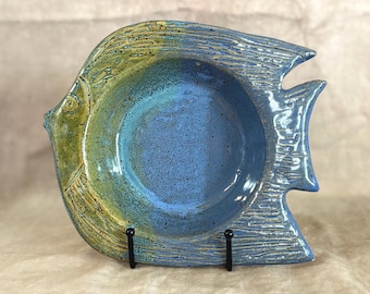 Vintage MCM Studio Pottery Fish Catchall Dish