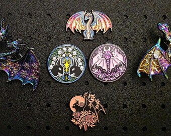 Fantasy Brooches/Pins - Bat/Dragon/Cat