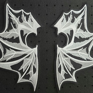 Goth Fledermaus Bügelbilder/Patches (leuchten im Dunkeln)