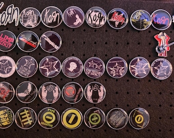Pin de banda de rock esmaltado