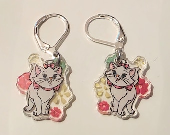Disney Aristocats Marie earrings unique