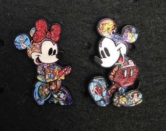 Disney Minnie & Mickey Mouse Tattoo Enamel Pin