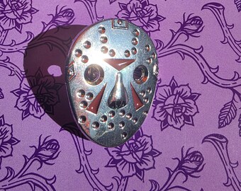 Pin/collar/pendiente de esmalte de Jason Viernes 13 con temática de terror de Halloween