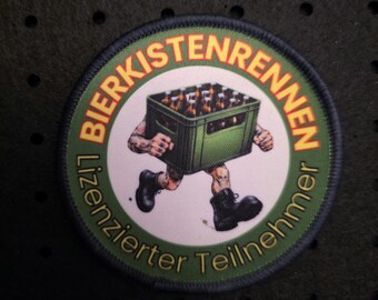 Bierkistenrennen, Kastenlauf Bügelbilder/Patch