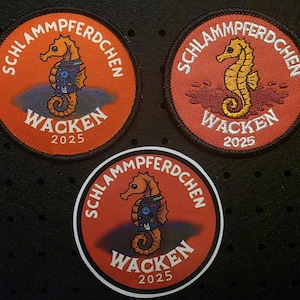 WACKEN 2025 Schlammpferdchen Bügelbilder/Patch/Aufnäher und Vinyl Sticker