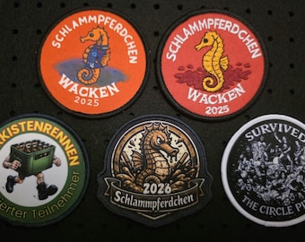 WACKEN 2025/2026 Schlammpferdchen/Bügelbilder/Patch/Aufnäher und Vinyl Sticker