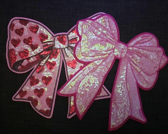 Schleife Pailletten Backpatch XXL