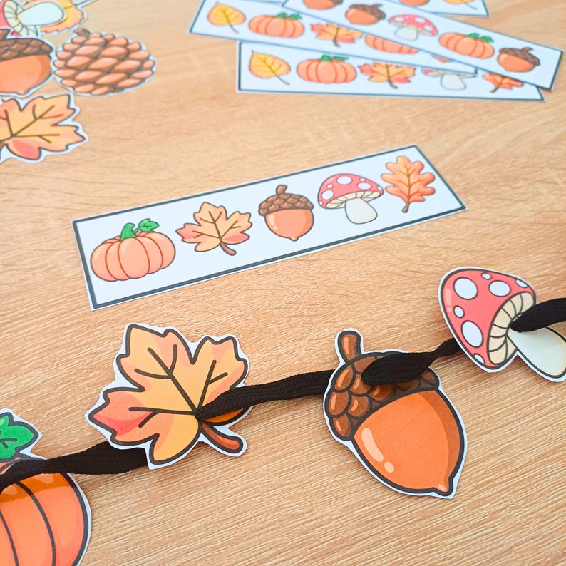 Fall Matching Cards, Preschool Fine Motor Skills Activity, Kindergarten ...