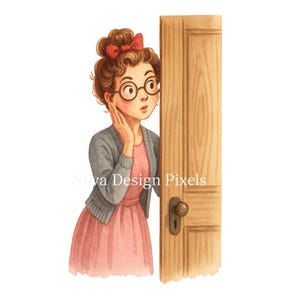 5 Vintage Teacher Clipart