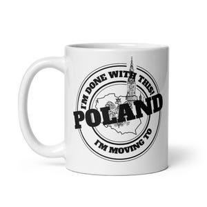 Presente de mudança para a Polônia, caneca para amantes da Polônia, caneca com o mapa da Polônia, presente da herança polonesa, caneca com humor da Europa Oriental, caneca com a cultura polonesa