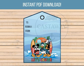 Fish Extender Gift Tags "Let's Cruise!" - Disney Cruise Pixie Dust Digital Download - Fun & Magical Tags for Your Next DCL Adventure!