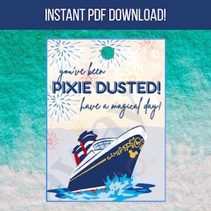 Magical &quot;You&#39;ve Been Pixie Dusted&quot; Gift Tag – Printable Disney-Inspired Tag – Fish Extender – Pixie Dusting