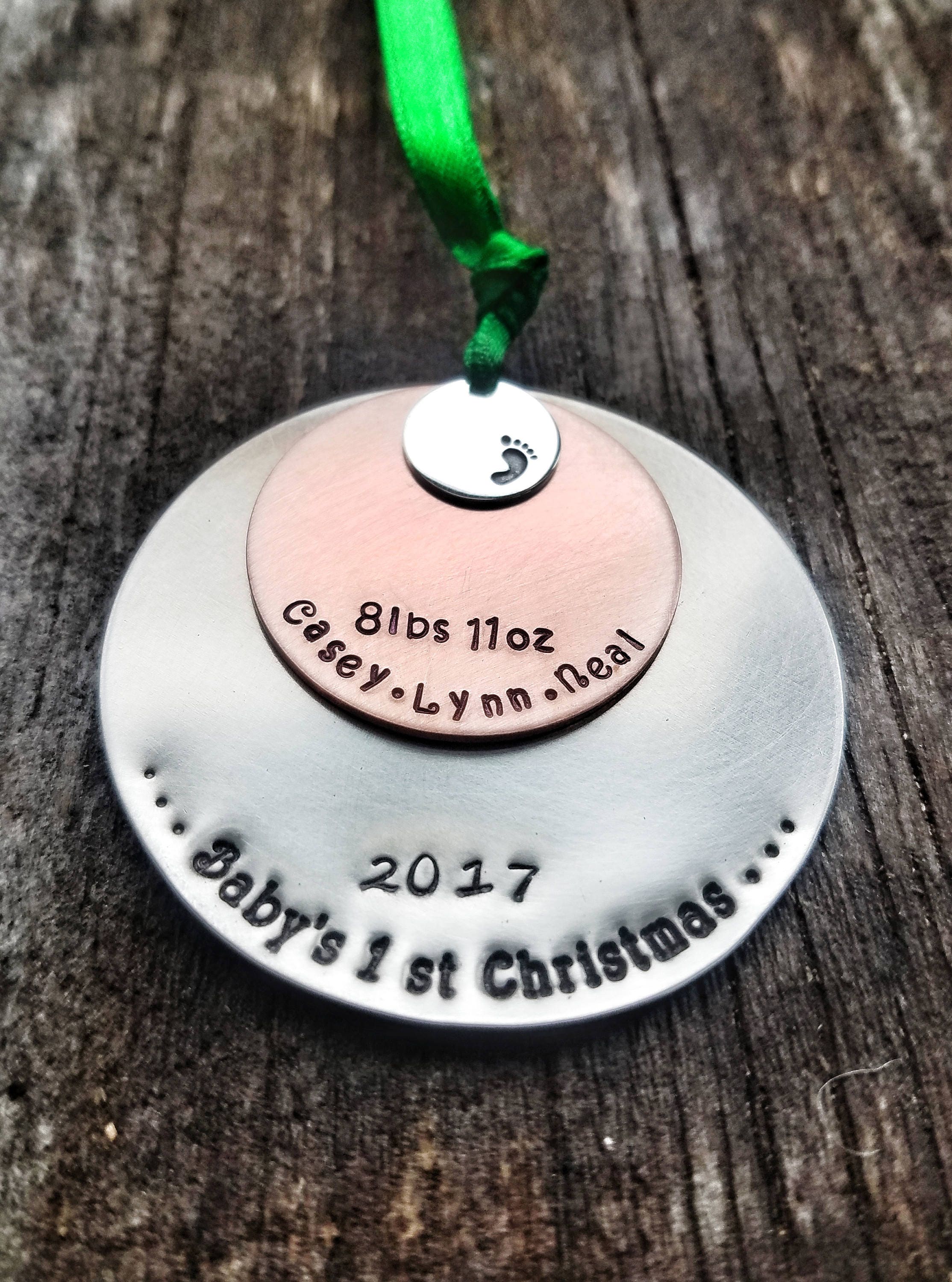 New Baby Gift Personalized Baby's First Christmas Etsy
