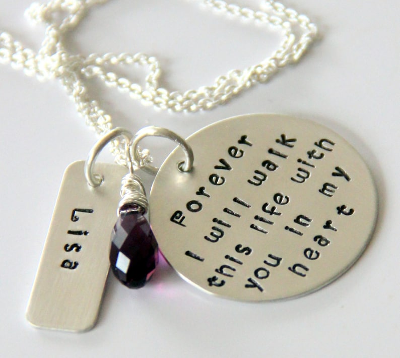 Loss of Loved One Necklace Sterling Silver Memorial Jewelry Etsy