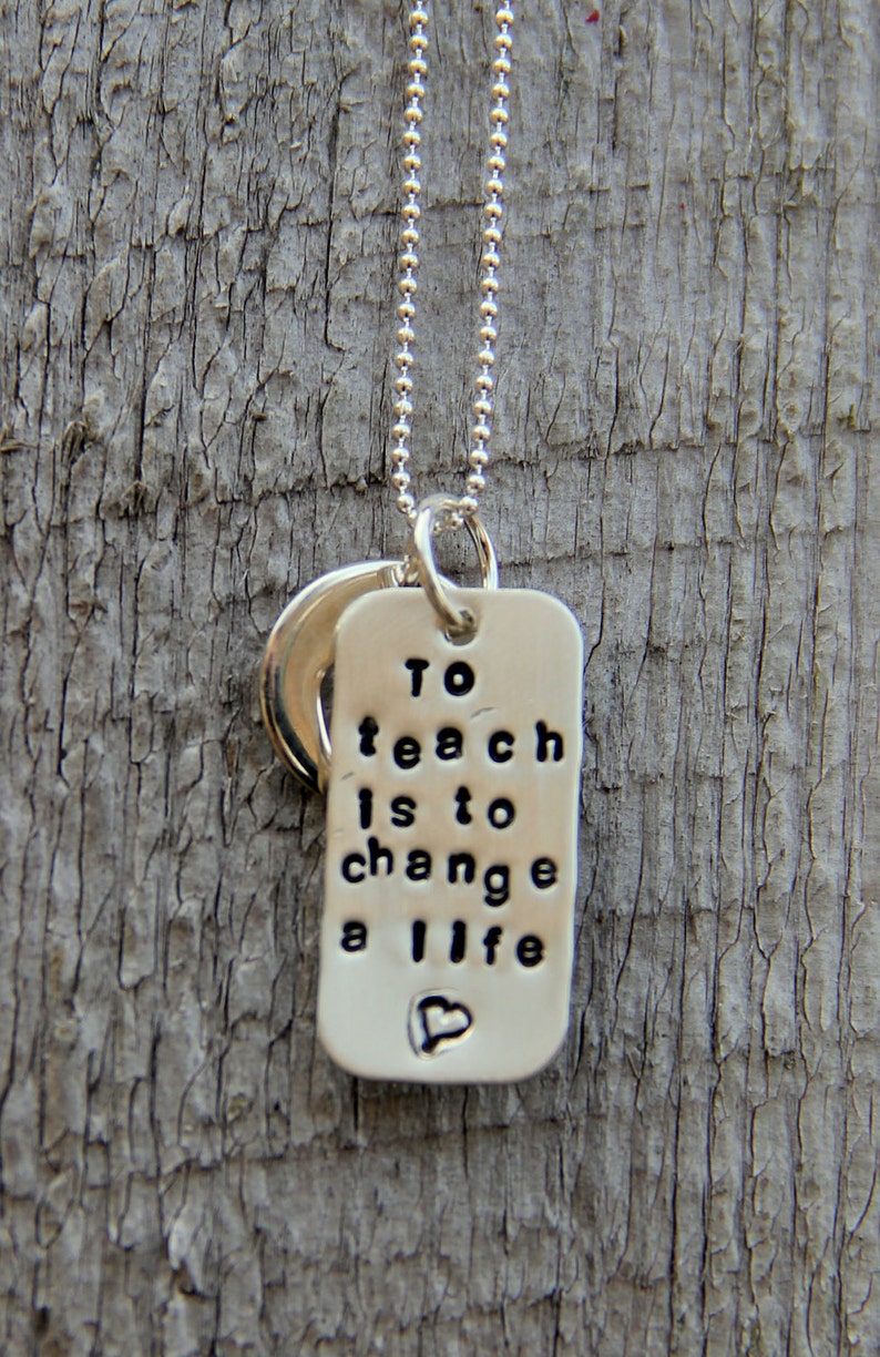 Teacher Personalized Gift Inspirational Necklace Teacher Gift Teacher Christmas End Year Teacher Thank You Gift For TEACHER