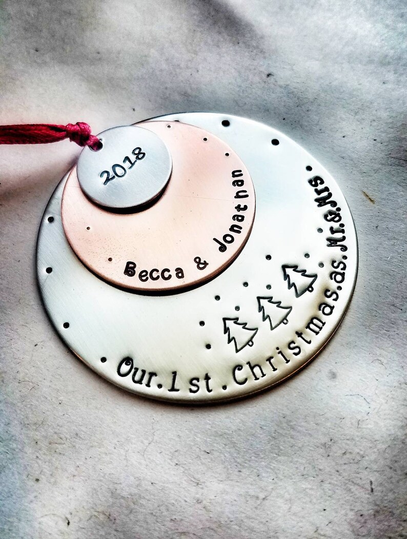 First married Christmas Ornament  Mr and Mrs Ornament  Our image 2