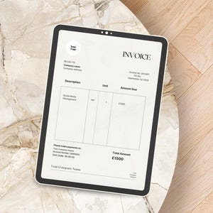 Minimalist Invoice Template | Editable PDF Invoice for Freelancers & Small Businesses | Canva | Modern Business Invoice Design