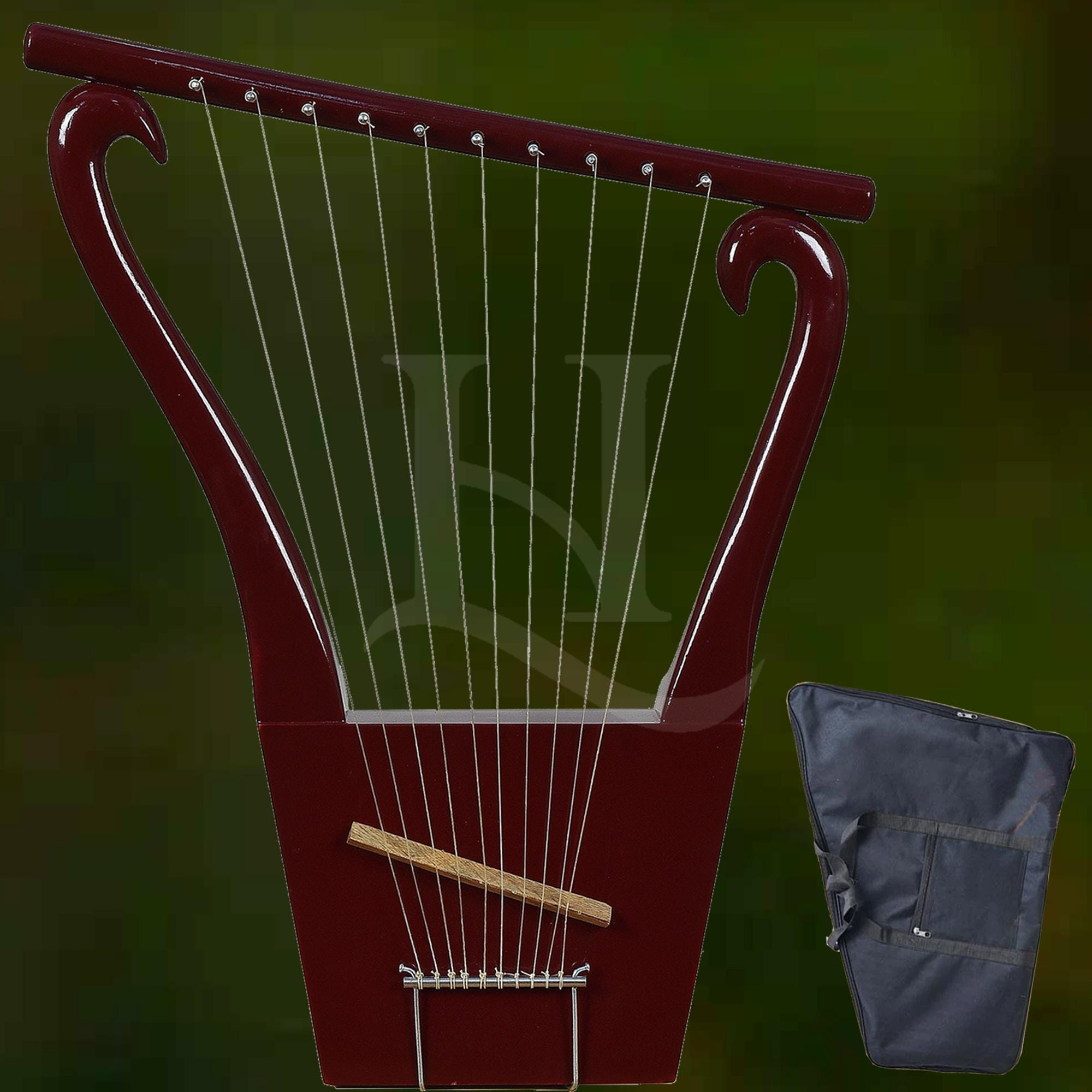 10-string Lyre of King David | Solid Rosewood Harp | Biblical