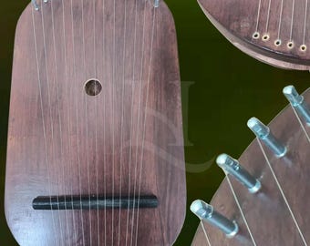 13 String Lyre Harp Handcrafted Mahogany Wood Celtic Harp New Design Folk & Medieval Musical Instrument W Tuning Key Carry Bag Gift for All