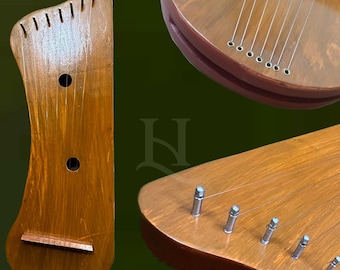 7 String Lyre Harp Handcrafted Premium Mahogany Wood Instrument Small Celtic Folk Harp with Tuning Wrench & Bag | Gift for All Ages By LH
