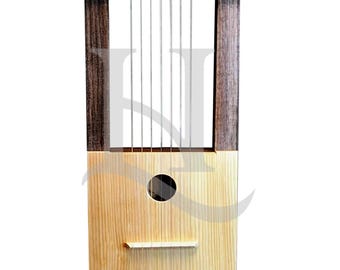 New Style Kinnor 7 String Lyre Handmade Compact Harp Ancient Biblical Style Perfect Gift for Musicians Extra Strings Key and Bag by LH
