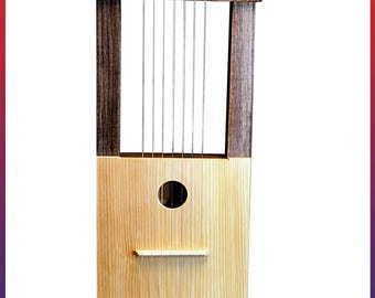 Kinnor 7 String Lyre Handmade Compact Harp Ancient Biblical Style Perfect Gift for Music Lovers