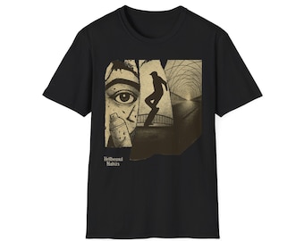 T-shirt streetwear, maglietta unisex softstyle, skate, streetwear, abbigliamento casual, maglietta grafica, abbigliamento da città, stile urbano, graffiti