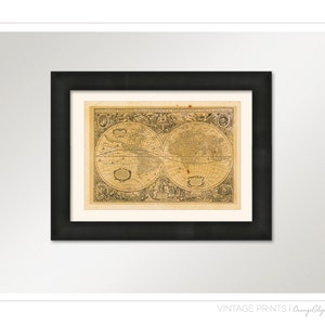 Vintage World Map Print 8x10 P46 - Etsy