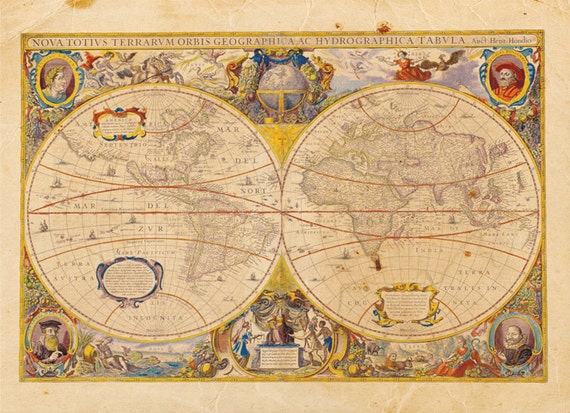 Carte Du Monde Vintage Imprimer 8 X 10 P48 Etsy Carte Du Monde Vintage Imprimer 8 X 10 P48 Etsy