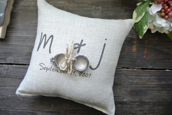RIng Pillow Personalized Ring Bearer Wedding ring holder Ring bearer pillow