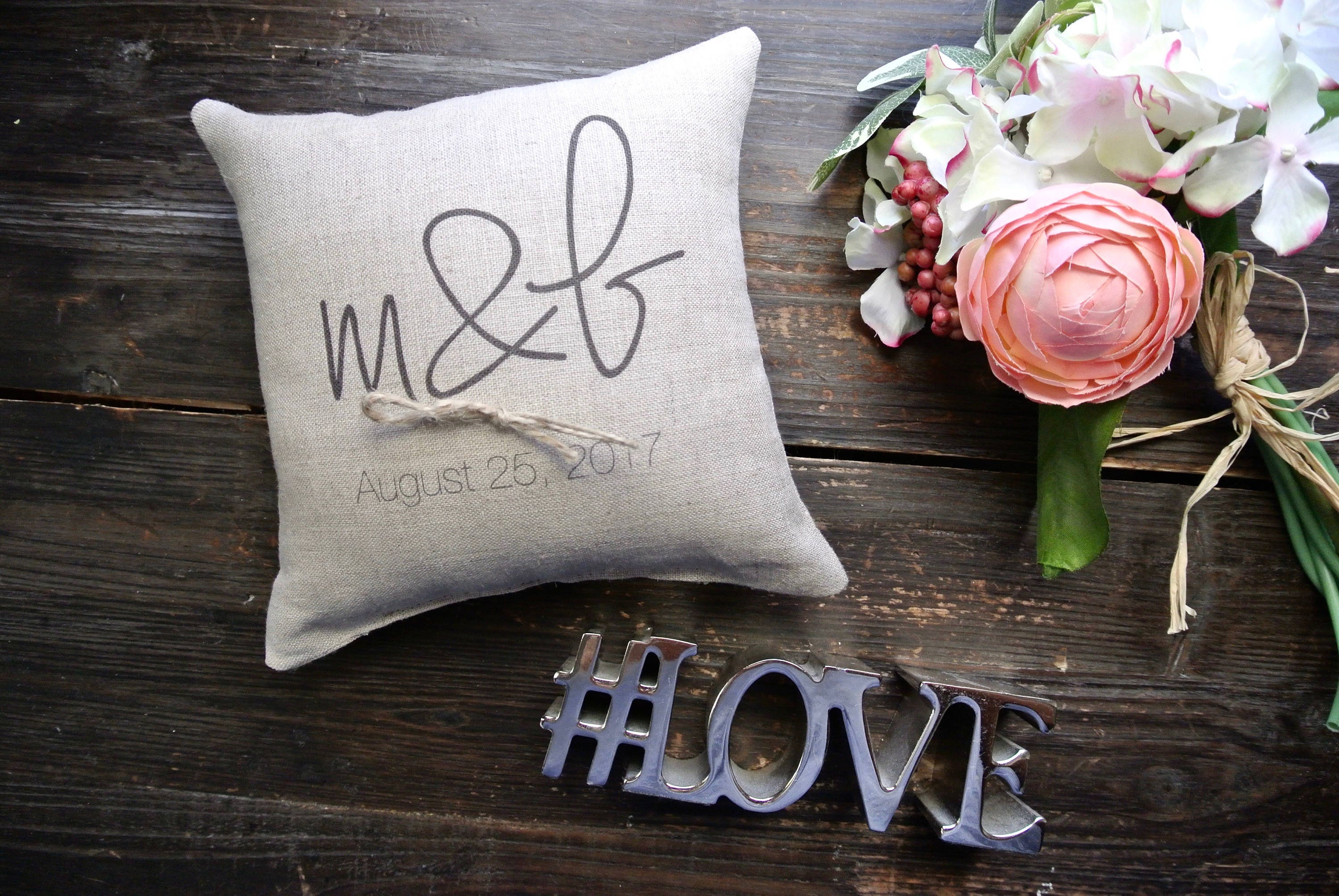personalized ring pillow wedding pillow Wedding ring pillow R3 Personalized Ring bearer pillow ring bearer pillow
