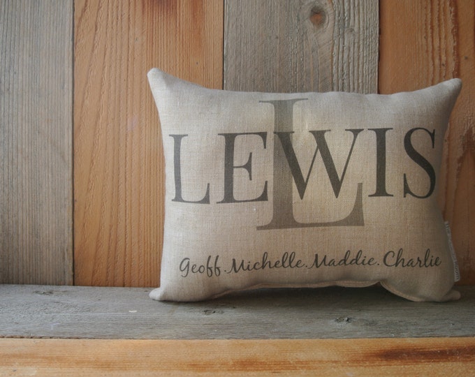 Personalized Anniversary Family Little Pillow