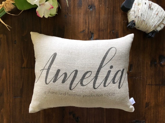 Personalized Name Pillow Baby Shower Gift Baby Name Pillow Etsy